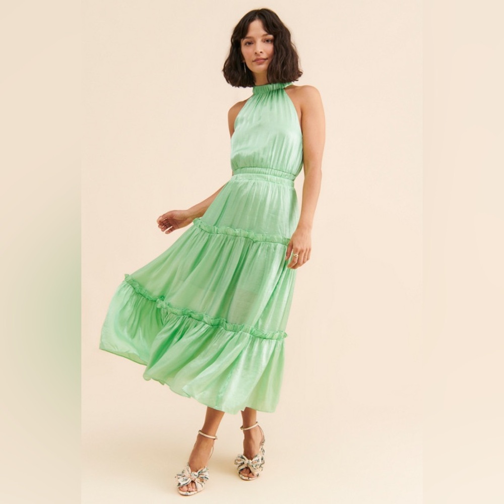 Elliatt Teagan Light Green Halter Dress